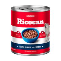 Trocitos en Salsa Ricocan Cachorros Cordero 290g