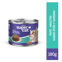 Paté Super Cat Adultos Sabor Atún y Sardina 180g