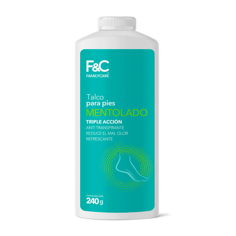 Talco para Pies Family Care Mentolado 240g