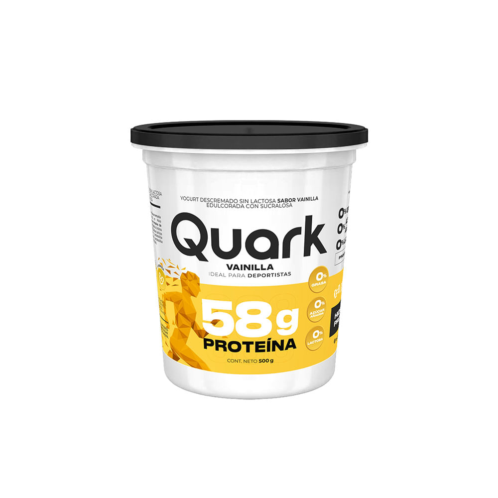 Yogurt Descremado Sin Lactosa Quark Sabor Vainilla 500g