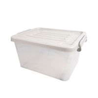 Caja Krea Organizador Rueda Transparente Tapa Color Surtido 26L