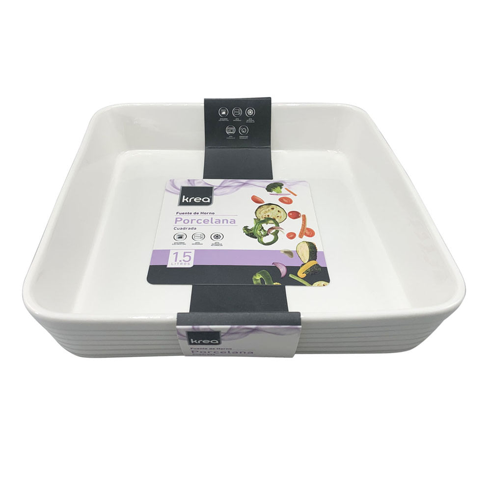 Fuente Krea Porcelana Cuadrada