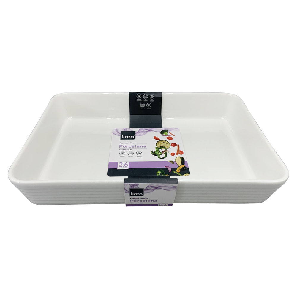 Fuente Krea Porcelana Rectangular