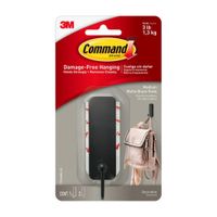 Gancho Command Negro Decorativo x1