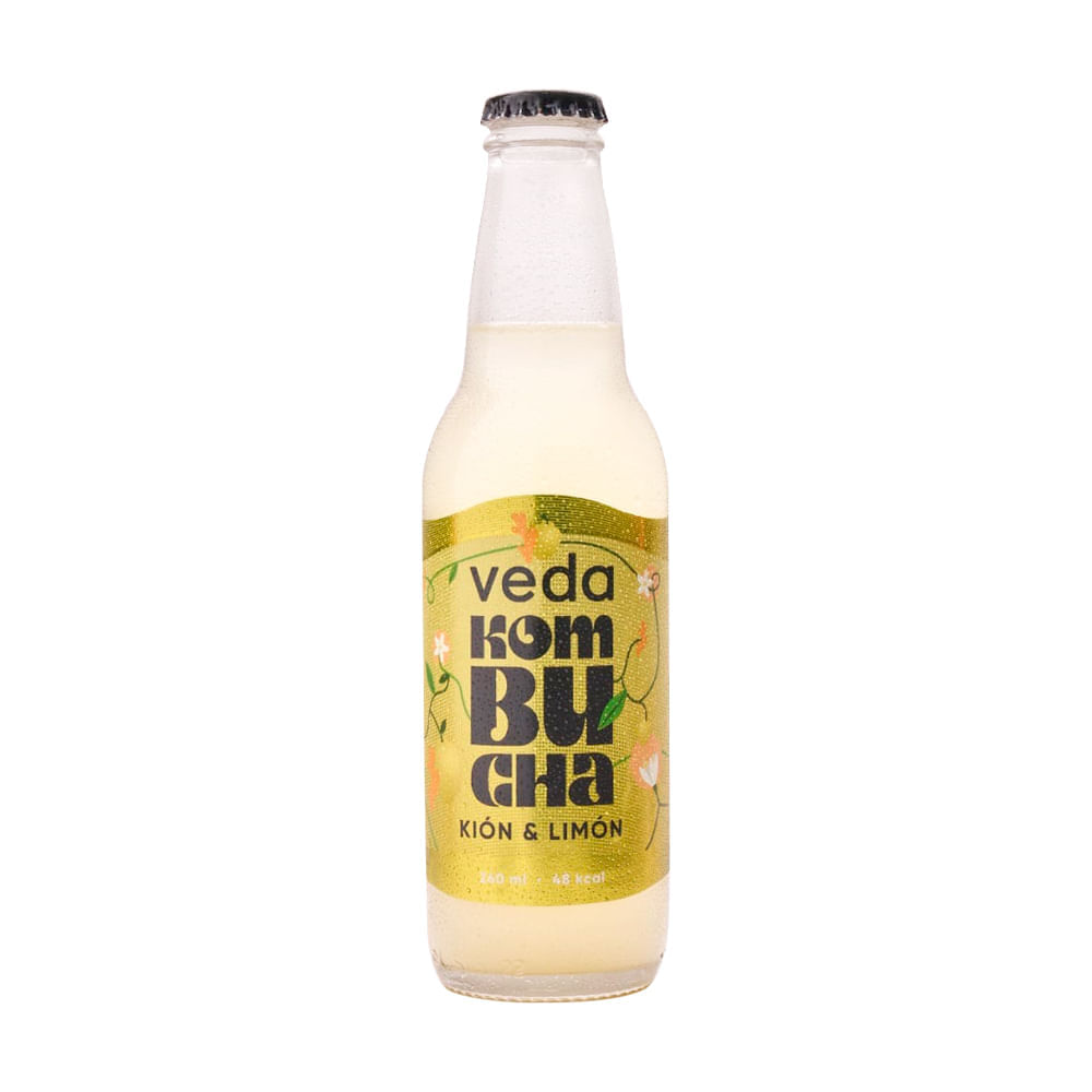 Kombucha Veda Kión y Limón Botella 260ml