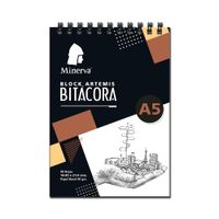 Block Anillado A5 Minerva Bitácora 90 Hojas