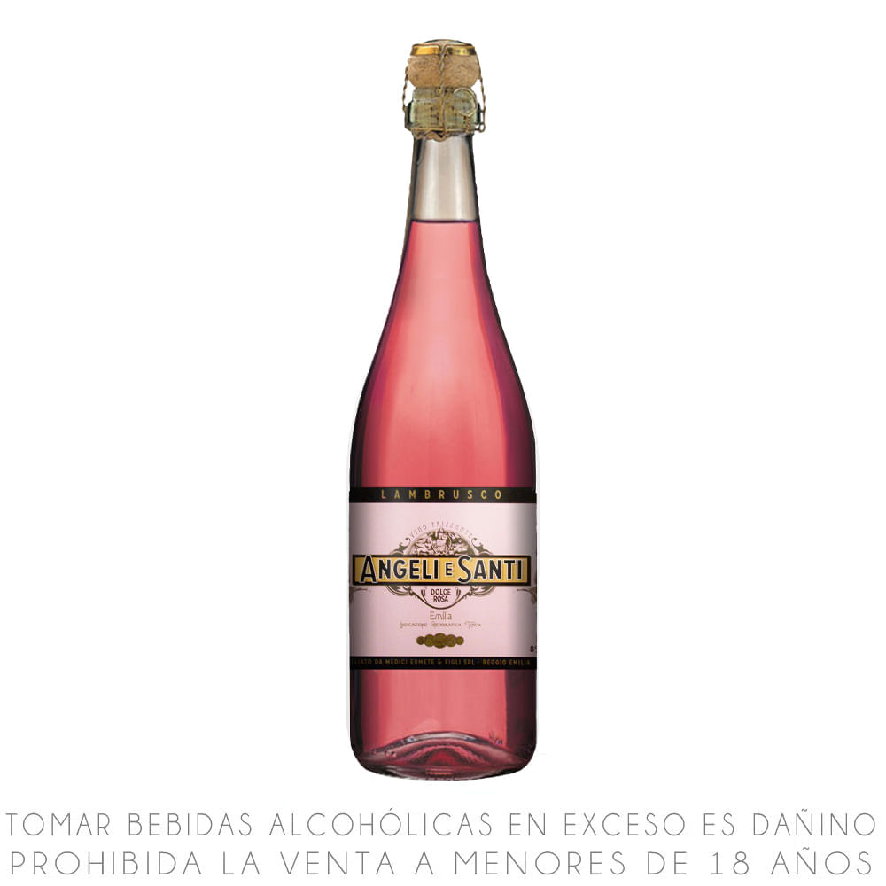 Vino Rosé Frizzante Angeli e Santi Dulce Lambrusco Botella 750ml