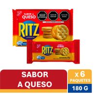 Sixpack Galletas Saladas Ritz Sandwich Sabor Queso 30g
