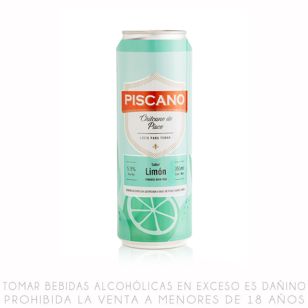 Bebida Ready to Drink Piscano Limón Lata 355ml