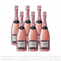 Sixpack Espumante Rosé Riccadonna Moscato Semi Dulce Botella 750ml