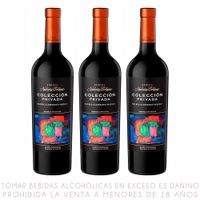 Tripack Vino Tinto Blend Navarro Correas Colección Privada Botella 750ml