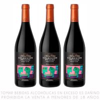 Tripack Vino Tinto Pinot Noir Navarro Correas Colección Privada Botella 750ml