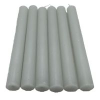 Pack 6 Pcs Velas Krea Candelabro Krea Gris