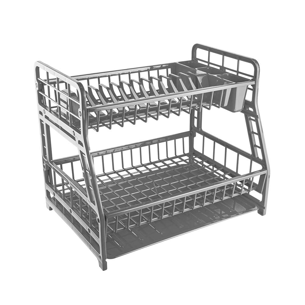 Escurridor Basa 2 Niveles Cloe Gris Metálico