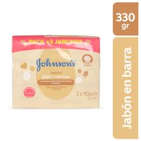 Tripack Jabón para Bebé Johnson's Avena 110g