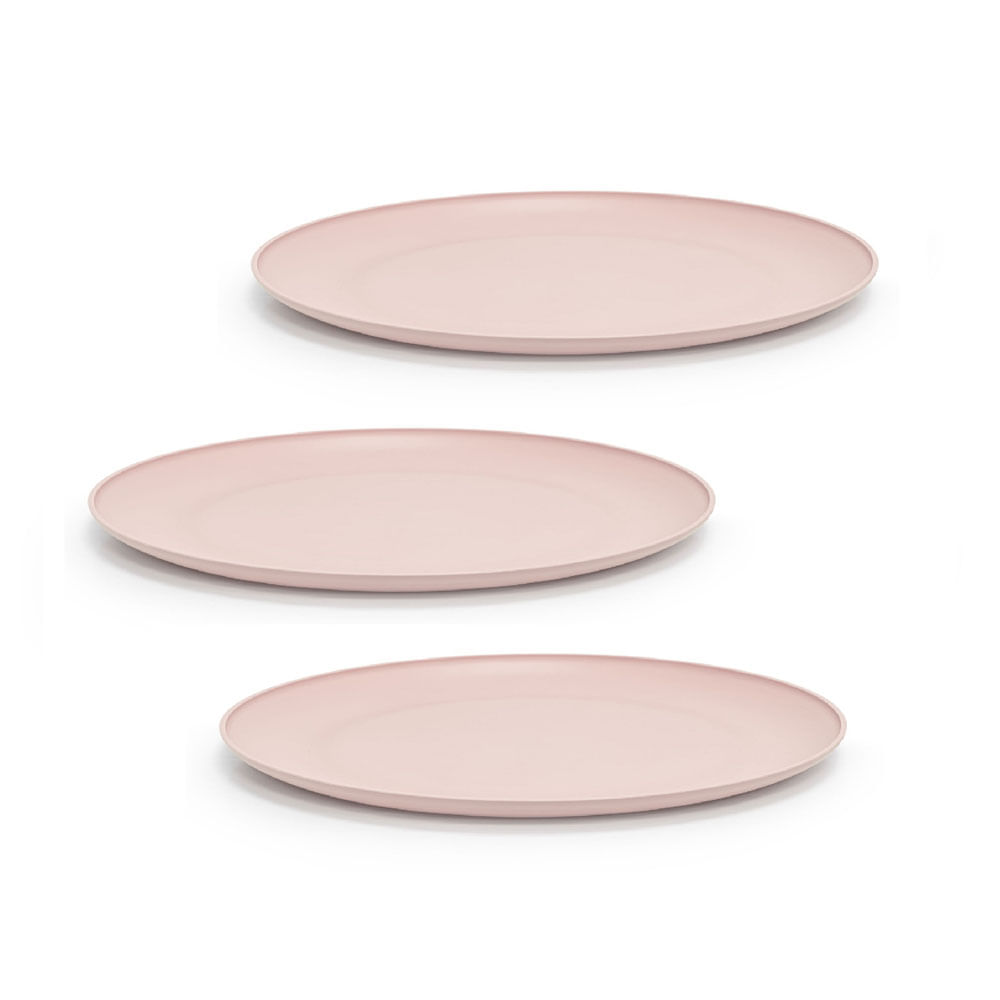 Pack x3 Plato Tendido Reyplast Qoni