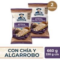 Twopack Avena Quaker con Chía y Algarrobo 330g