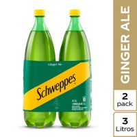 Twopack Gaseosa Schweppes Ginger Ale Botella 1.5L