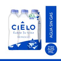 Agua Sin Gas Cielo Pack 6 Unidades de 625 ml c/u