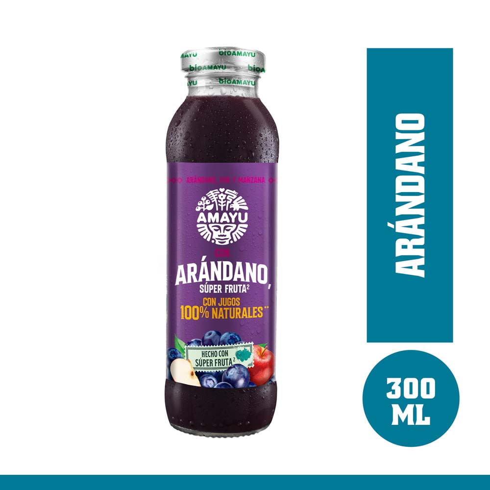 Jugo de Arándano, Uva y Manzana Bio Botella 300ml