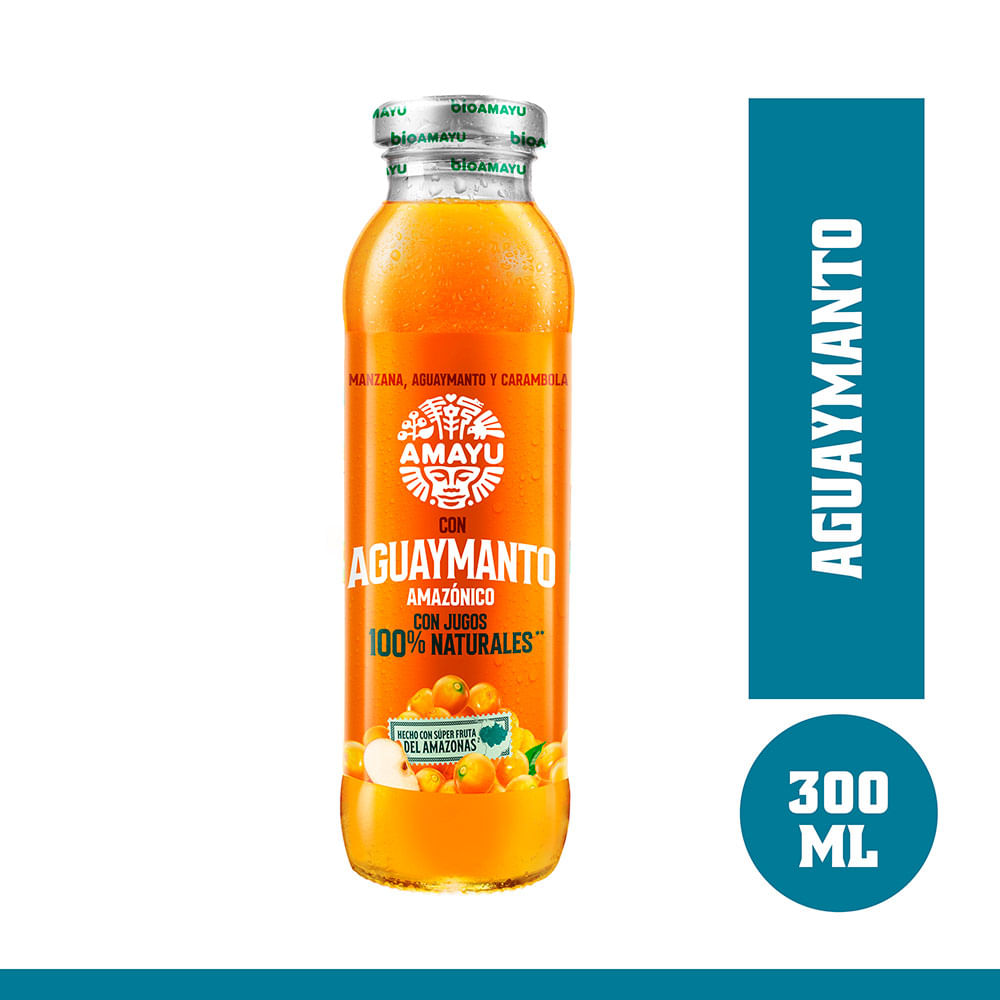 Bebida de Manzana, Aguaymanto y Carambola Bio Amayu Botella 300ml