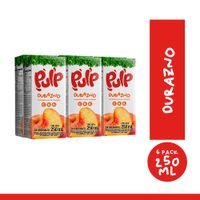 Sixpack Jugo Pulp Durazno Caja 250ml