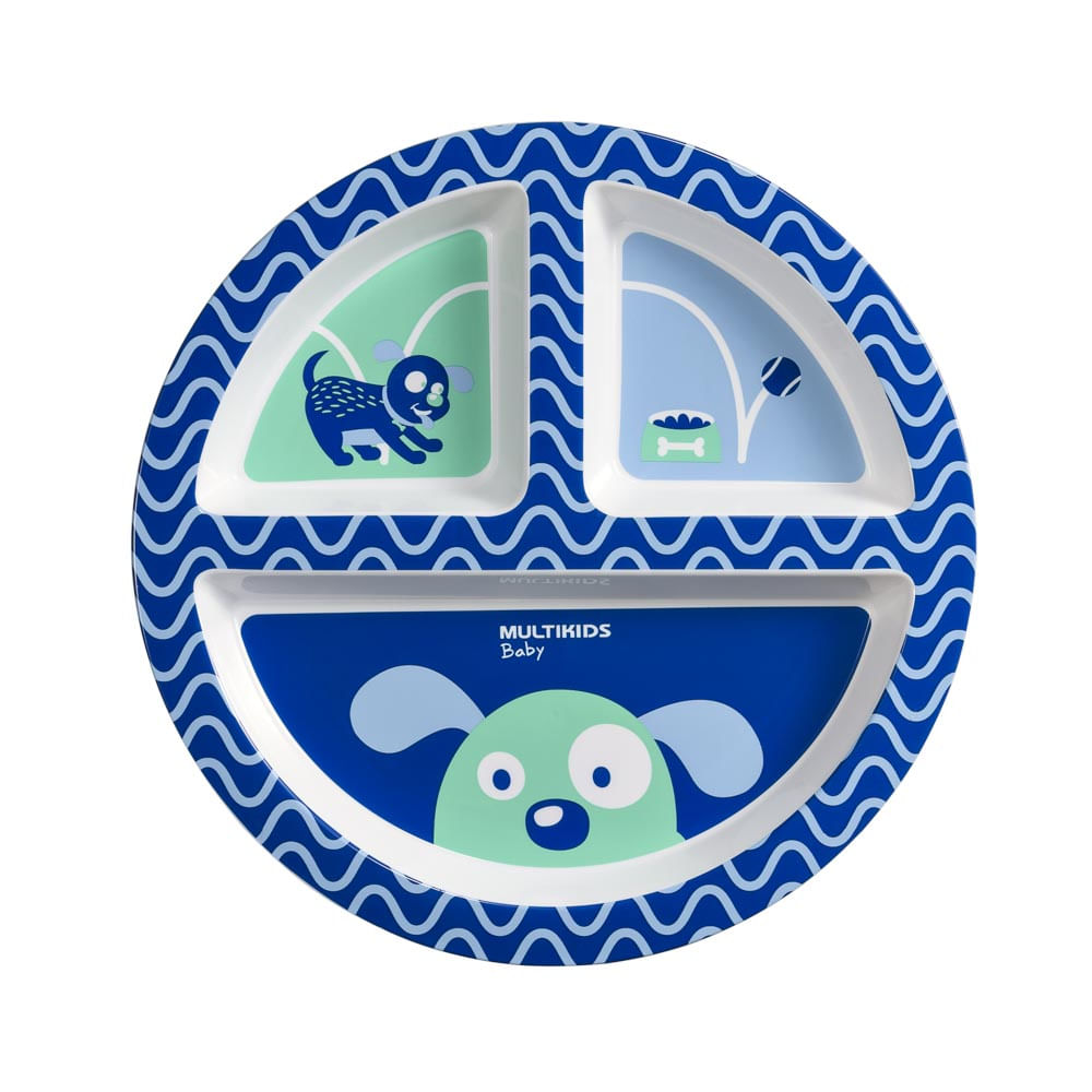 Plato con Divisiones Multi Kids Funny Meal Perrito