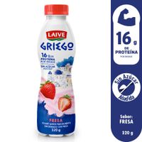 Yogurt Batido con Fresa Laive Griego 320g