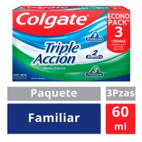 Tripack Pasta Dental Colgate Triple Acción Menta 60ml