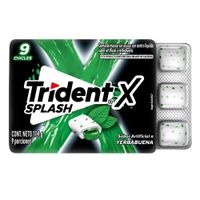 Chicle Sin Azúcar Trident X Splash Yerbabuena 9un