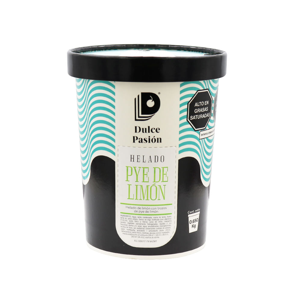 Helado Dulce Pasión Sabor Pye de Limón 650g