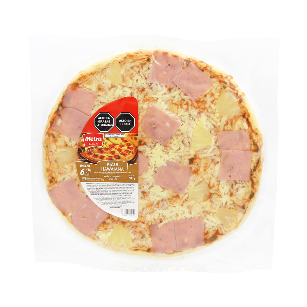 Pizza Hawaiana Familiar Metro x un