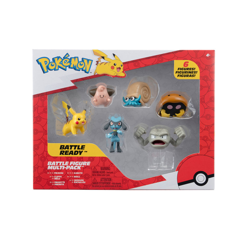 Set de 6 Figuras de Batalla Pokémon
