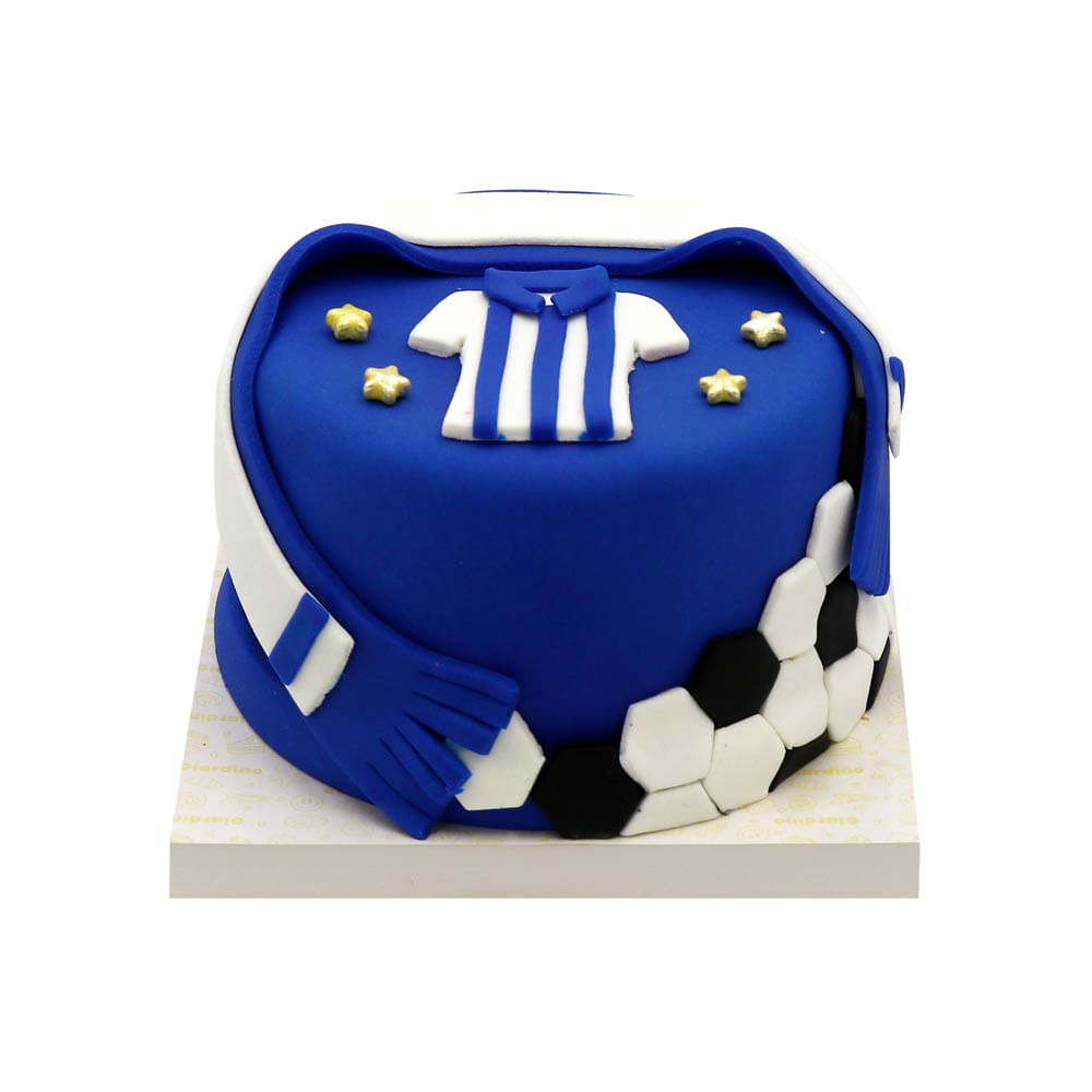 Mini Torta Futbolera Blanqueazul 6 Porciones