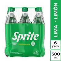 Sixpack Gaseosa Sprite Botella 500ml