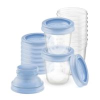 Recipiente para Leche 6 oz / 180 ml Pack 10 unid + 2 Adaptadores