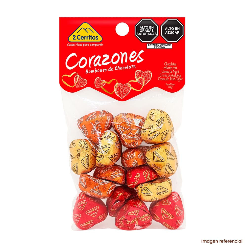 Corazones de Chocolate 2 Cerritos 125g