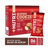 Sixpack Galletas +Nutri Co Quinua Manzana, Avena y Canela 30g
