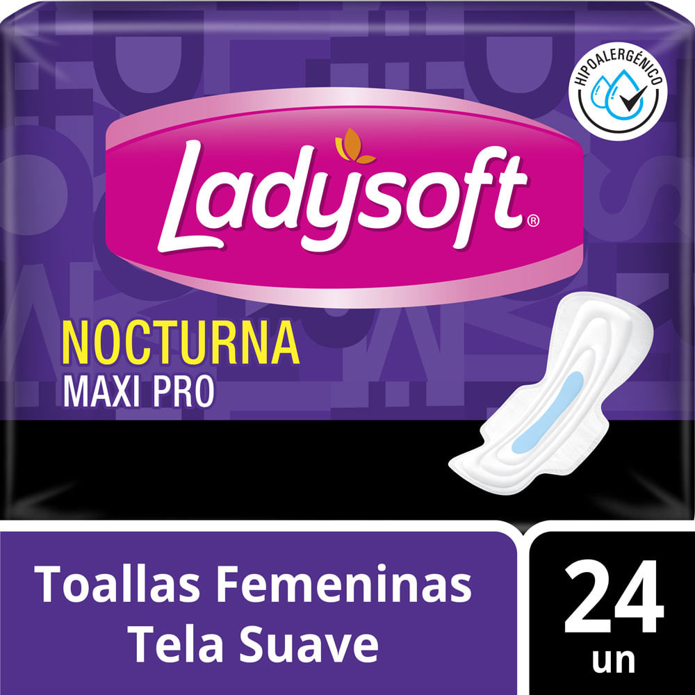 Toallas Higiénicas Ladysoft Nocturna Maxi Pro 24un