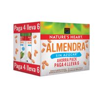 Sixpack Bebida de Almendra Nature's Heart Sin Azúcar Caja 946ml