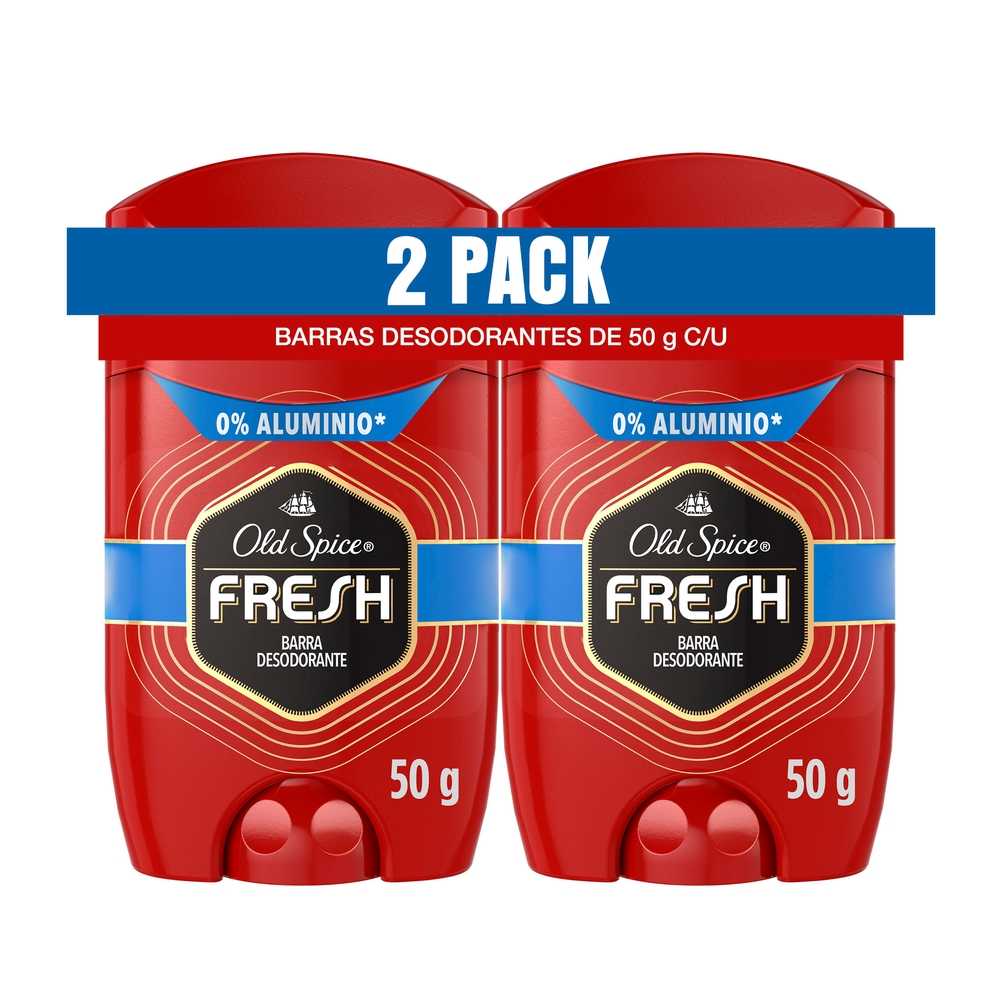 Twopack Desodorante en Barra Old Spice Fresh 50g