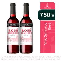 Twopack Vino Rosé Blend Tacama Semiseco Botella 750ml