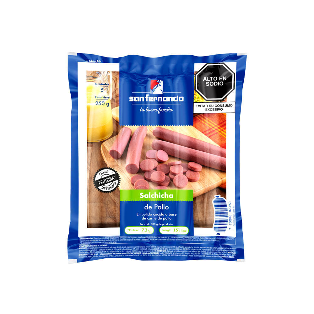 Salchicha de Pollo San Fernando 250g