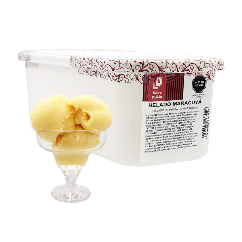 Helado de Maracuy  Dulce Pasión 5L
