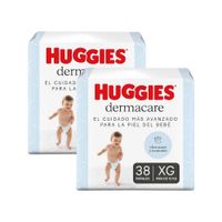 Twopack Pañales para Bebé Huggies Dermacare Talla XG 38un