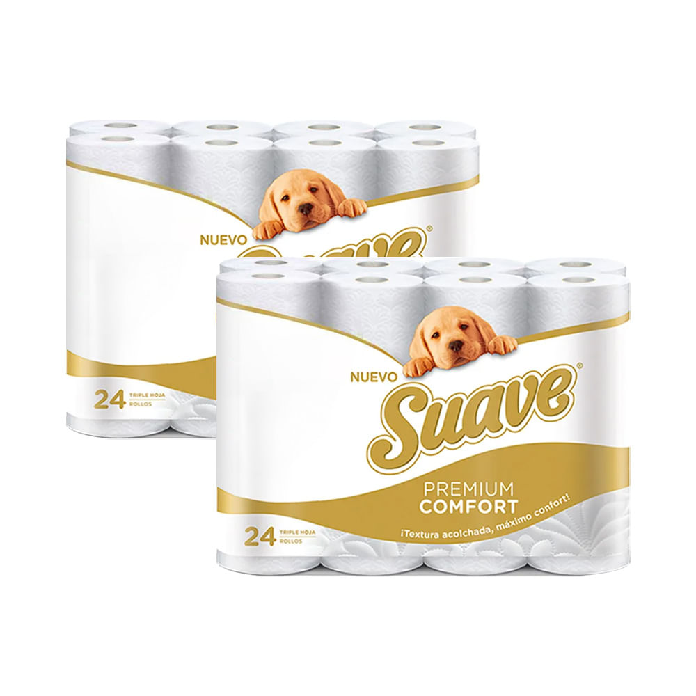 Twopack Papel Higiénico Triple Hoja Suave Premium Comfort 24un
