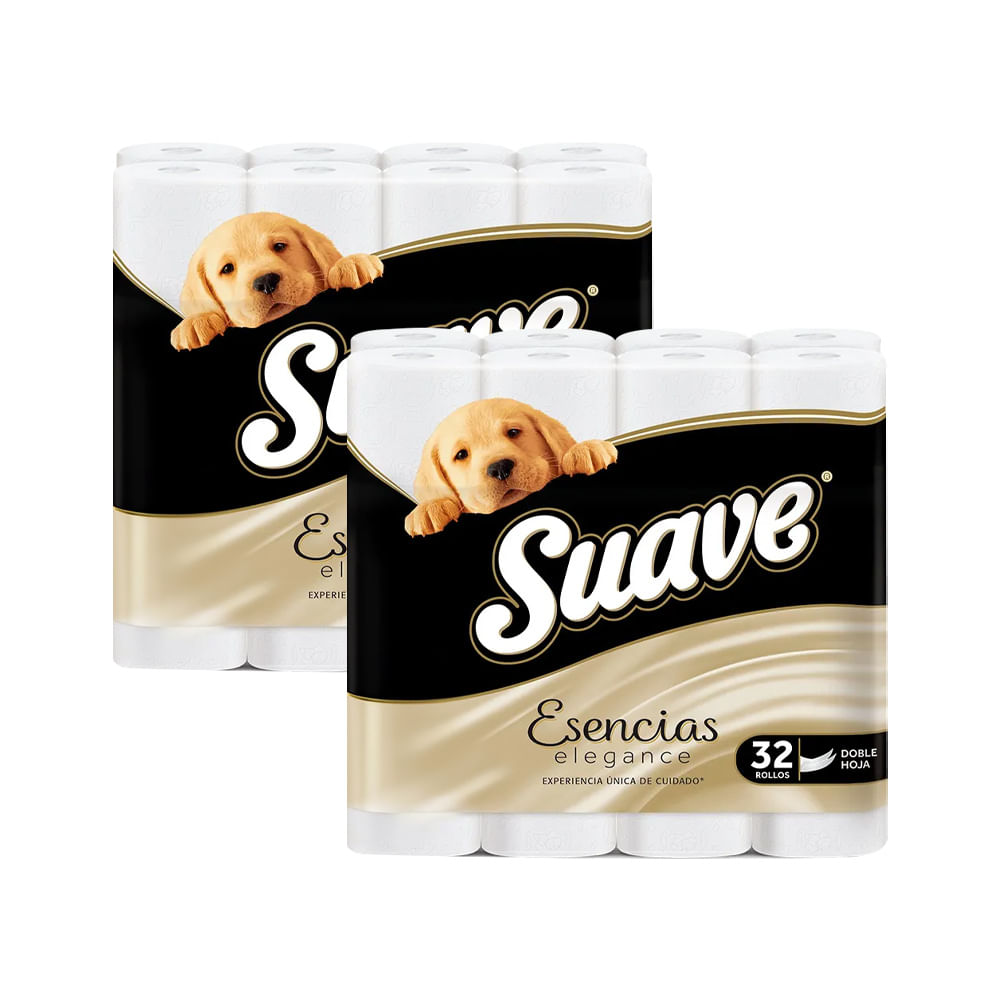 Twopack Papel Higiénico Doble Hoja Suave Esencias Elegance 32un