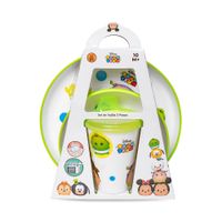 Set Vajilla y Vaso Tsum Tsum Verde 3 Piezas