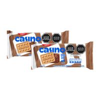 Pack x2 Sixpack Galleta con Crema Casino Choco Chill 43g