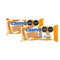 Pack x2 Sixpack Galleta con Crema Casino Lúcuma 43g
